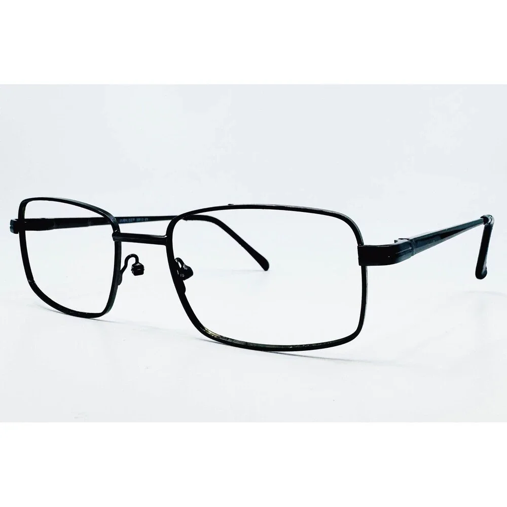 Jubilee Eyeglass Frames Mens Shiny Gunmetal Metal Rectangular 53-18-140 5913